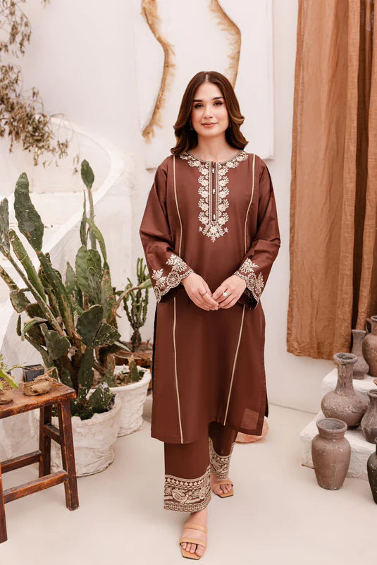 Winters 2PC Embroidered Dress-1049