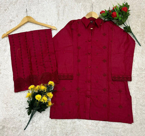 Embroidery Co_ord Set Suit